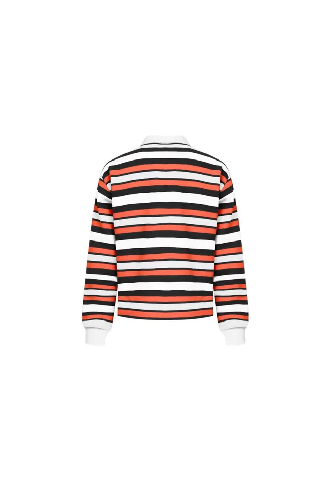 Lioness Fashion LEISURE LONG SLEEVE POLO Red Multi Women Tops Lioness Fashion LEISURE LONG SLEEVE POLO Red Multi Women Tops