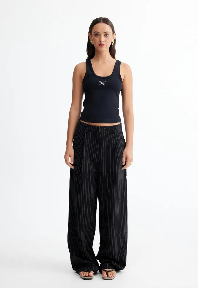 Lioness Fashion LEO PANT Onyx Pinstripe Women Sets and Coords Lioness Fashion LEO PANT Onyx Pinstripe Women Sets and Coords