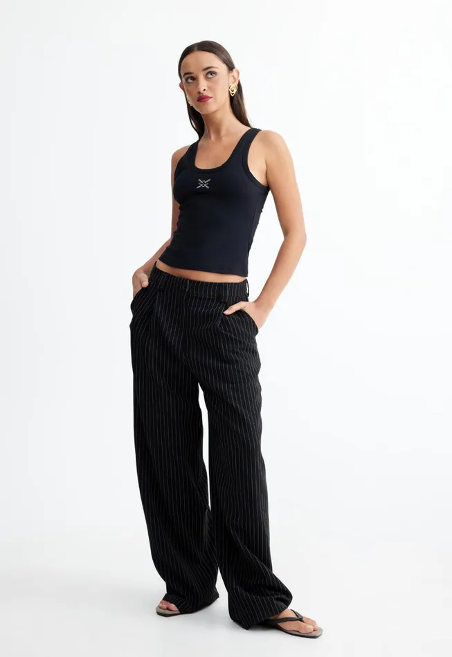 Lioness Fashion LEO PANT Onyx Pinstripe Women Sets and Coords Lioness Fashion LEO PANT Onyx Pinstripe Women Sets and Coords