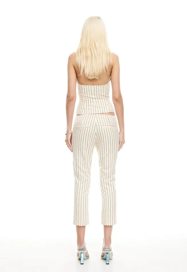 Lioness Fashion LES DEUX CAPRI Cream Stripe Women Pants Lioness Fashion LES DEUX CAPRI Cream Stripe Women Pants