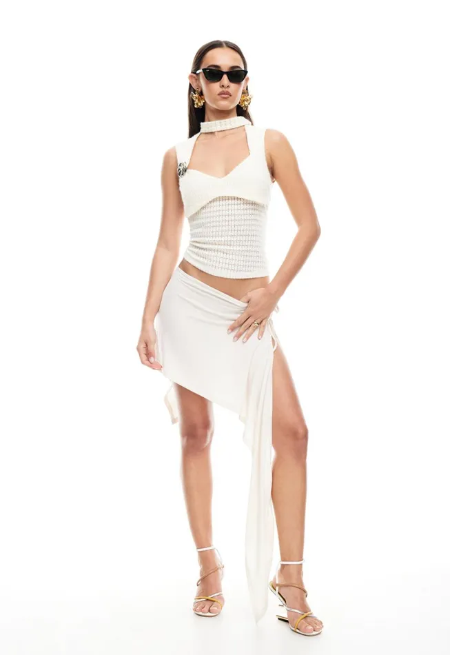 Lioness Fashion MOSS MIDI SKIRT Porcelain Women Cover Ups