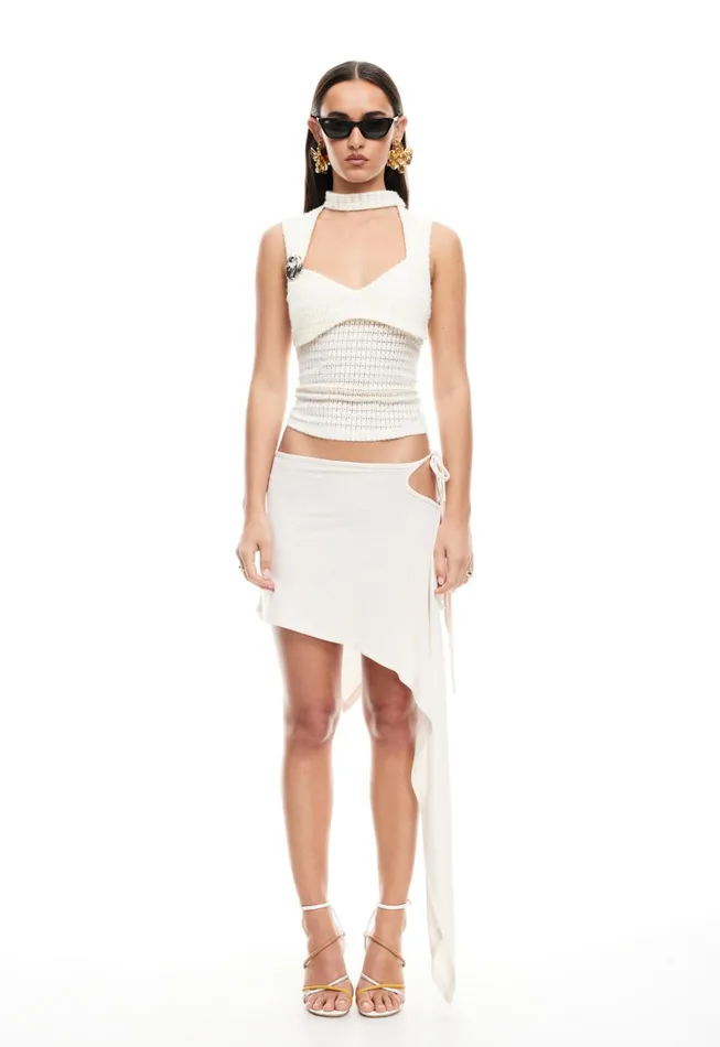Lioness Fashion MOSS MIDI SKIRT Porcelain Women Cover Ups Lioness Fashion MOSS MIDI SKIRT Porcelain Women Cover Ups