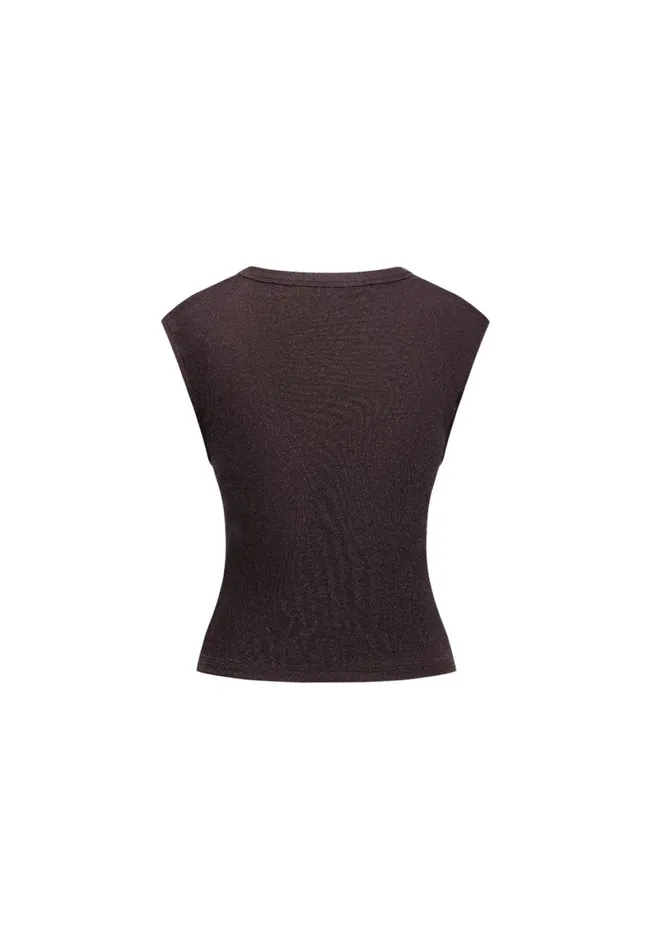 Lioness Fashion MOSS TIE TOP Brown Women Cover Ups Lioness Fashion MOSS TIE TOP Brown Women Cover Ups