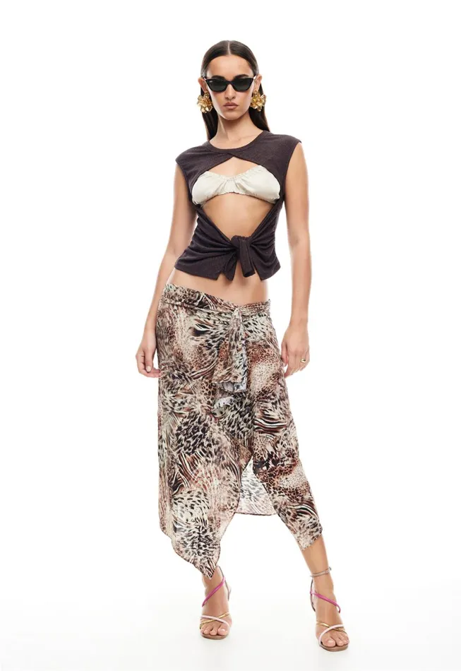 Lioness Fashion MOSS TIE TOP Brown Women Swim