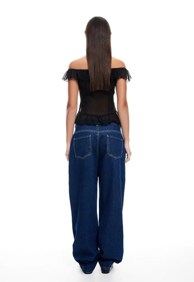 Lioness Fashion ON MY WAY DENIM JEAN Blue Denim Women Pants Lioness Fashion ON MY WAY DENIM JEAN Blue Denim Women Pants