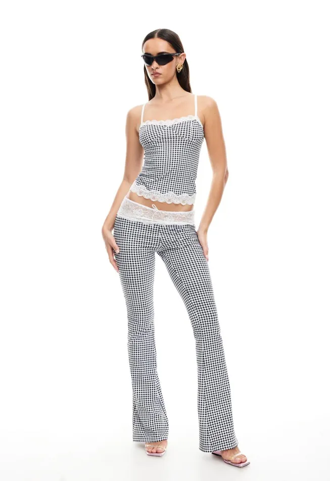 Lioness Fashion ON POINTE PANT Black Check Women Pants