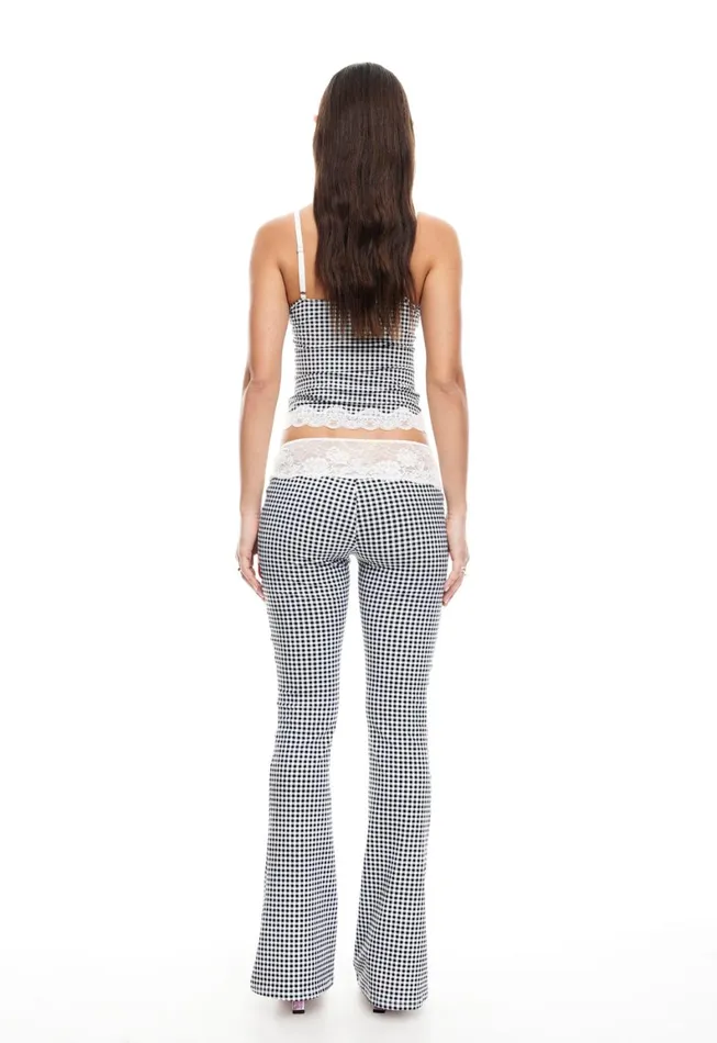Lioness Fashion ON POINTE PANT Black Check Women Pants Lioness Fashion ON POINTE PANT Black Check Women Pants