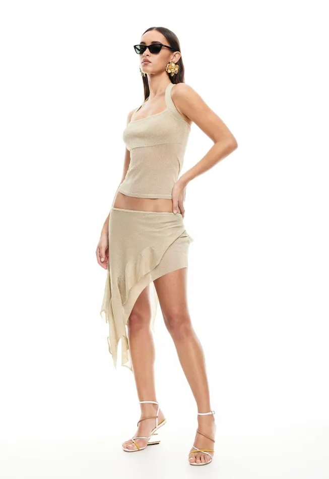 Lioness Fashion PALISADES HALTER TOP Oyster Women Sets and Coords Lioness Fashion PALISADES HALTER TOP Oyster Women Sets and Coords