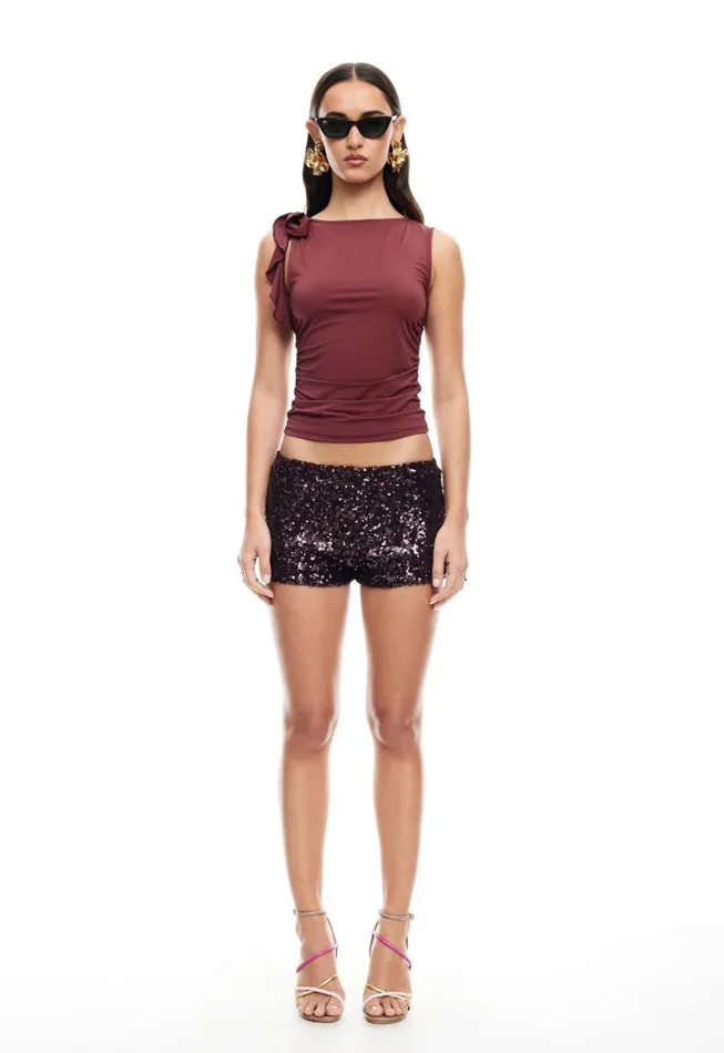Lioness Fashion RENDEZVOUS TOP Burgundy Women Tops