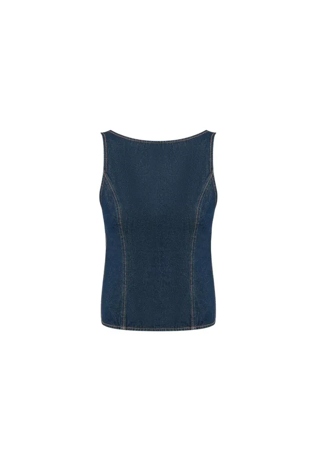 Lioness Fashion RIDER BACKLESS TOP Indigo Women Sets and Coords Lioness Fashion RIDER BACKLESS TOP Indigo Women Sets and Coords