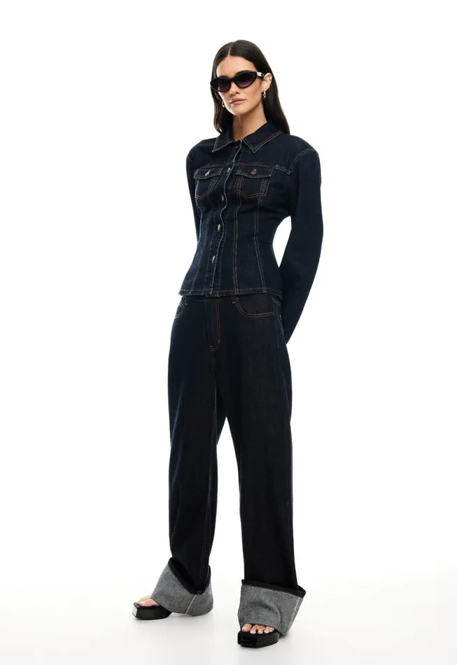 Lioness Fashion RIDER DENIM JACKET Dark Denim Women Denim