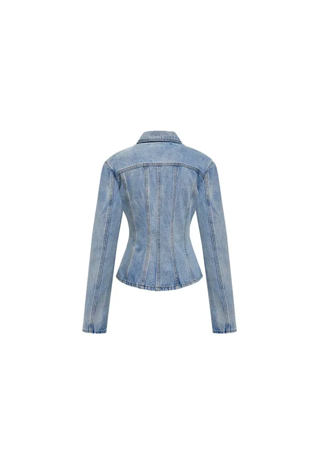Lioness Fashion RIDER DENIM JACKET Light Denim Women Outerwear Lioness Fashion RIDER DENIM JACKET Light Denim Women Outerwear