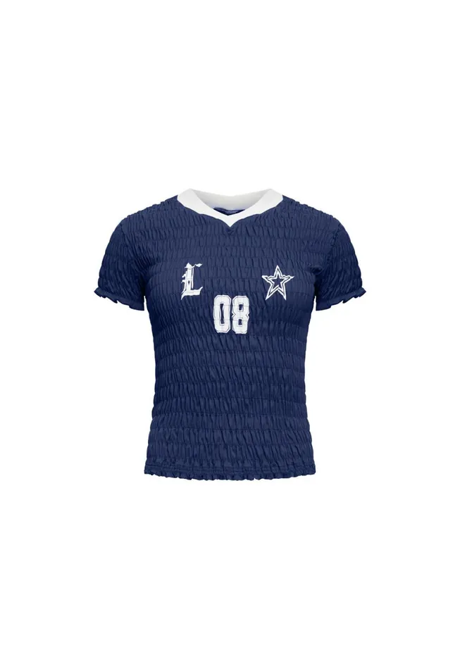 Lioness Fashion SCRUNCHED SPECTATE TOP Indigo Women Tops Lioness Fashion SCRUNCHED SPECTATE TOP Indigo Women Tops