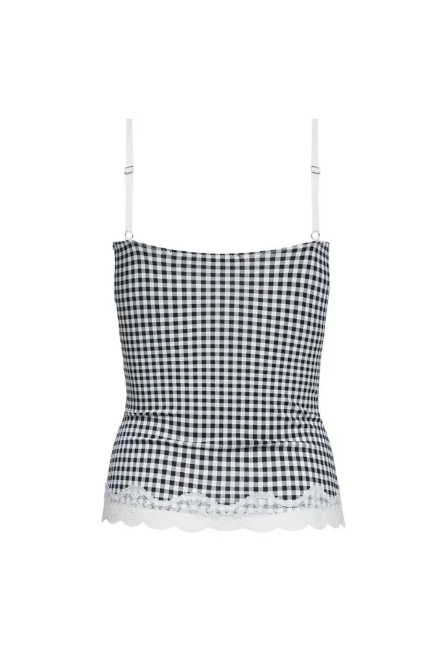 Lioness Fashion TOP MODEL CAMI Black Check Women Tops Lioness Fashion TOP MODEL CAMI Black Check Women Tops