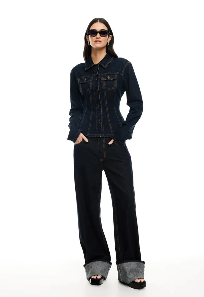 Lioness Fashion TOP MODEL CUFFED JEAN Dark Denim Women Pants