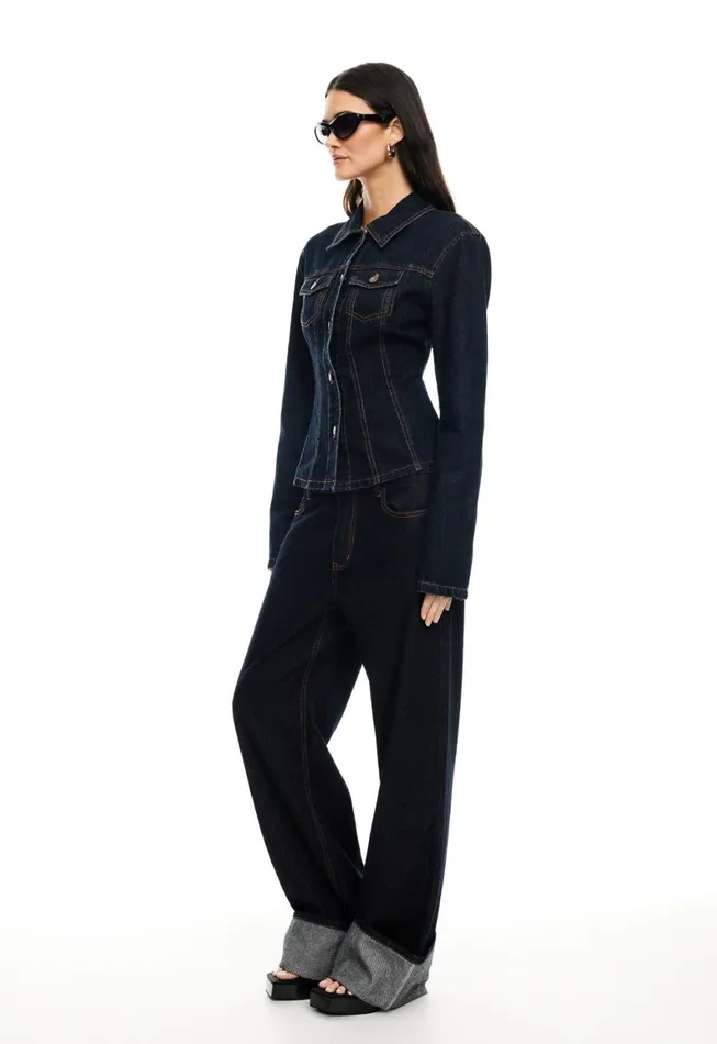 Lioness Fashion TOP MODEL CUFFED JEAN Dark Denim Women Pants Lioness Fashion TOP MODEL CUFFED JEAN Dark Denim Women Pants