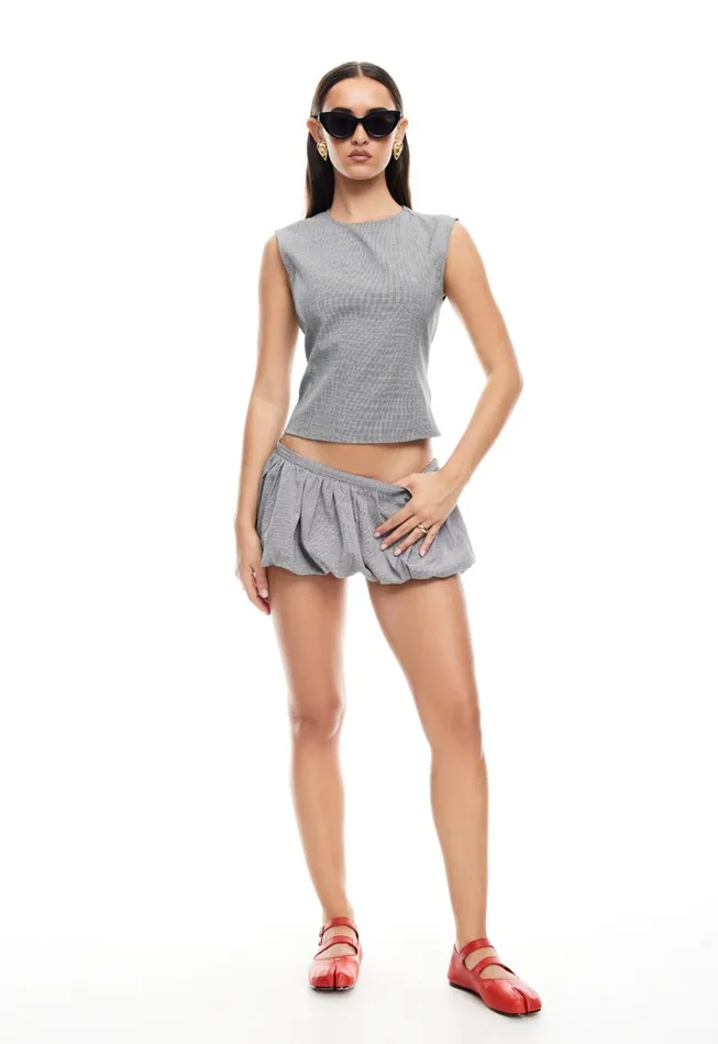 Lioness Fashion UN TUTU MINI SKORT Onyx Gingham Women Shorts Lioness Fashion UN TUTU MINI SKORT Onyx Gingham Women Shorts