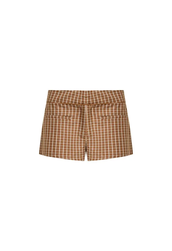 Lioness Fashion UNTAMED SHORT Chocolate Check Women Shorts Lioness Fashion UNTAMED SHORT Chocolate Check Women Shorts