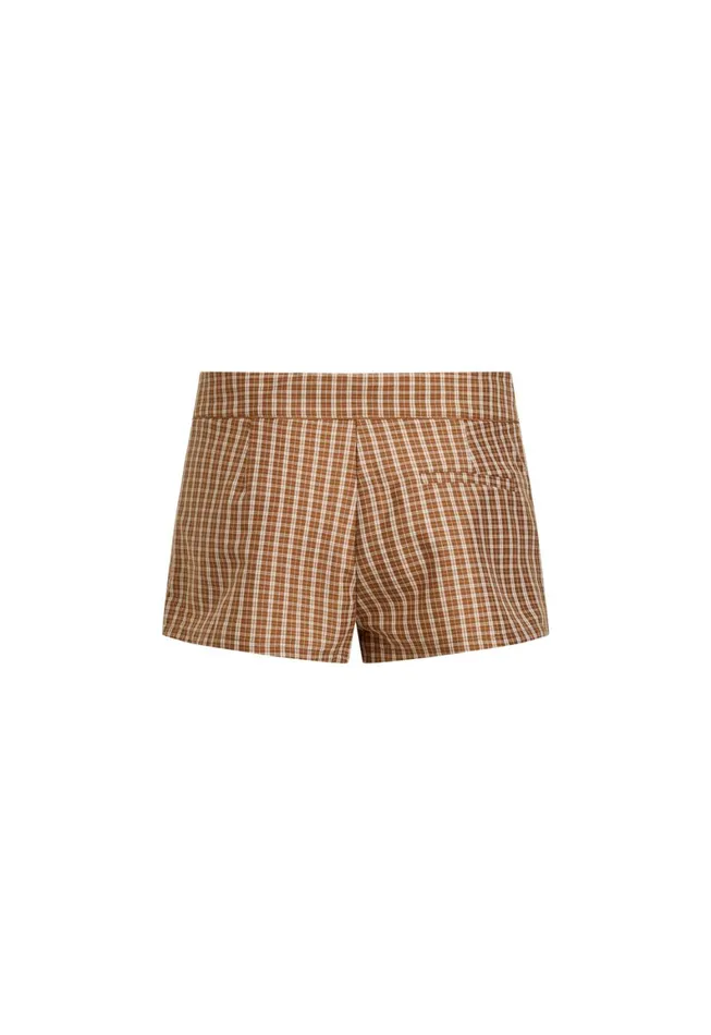 Lioness Fashion UNTAMED SHORT Chocolate Check Women Shorts Lioness Fashion UNTAMED SHORT Chocolate Check Women Shorts
