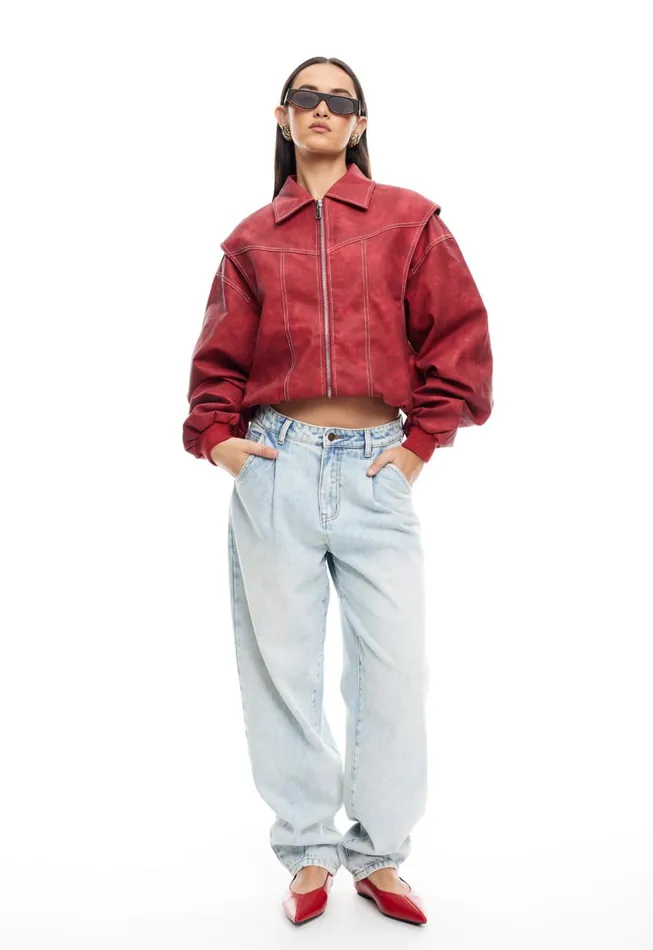 Lioness Fashion VISTA BOMBER Crimson Women Outerwear