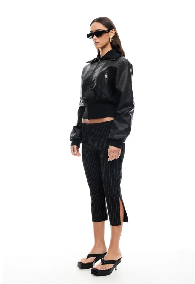 Lioness Fashion WESTWOOD CROP JACKET Onyx Women Outerwear Lioness Fashion WESTWOOD CROP JACKET Onyx Women Outerwear