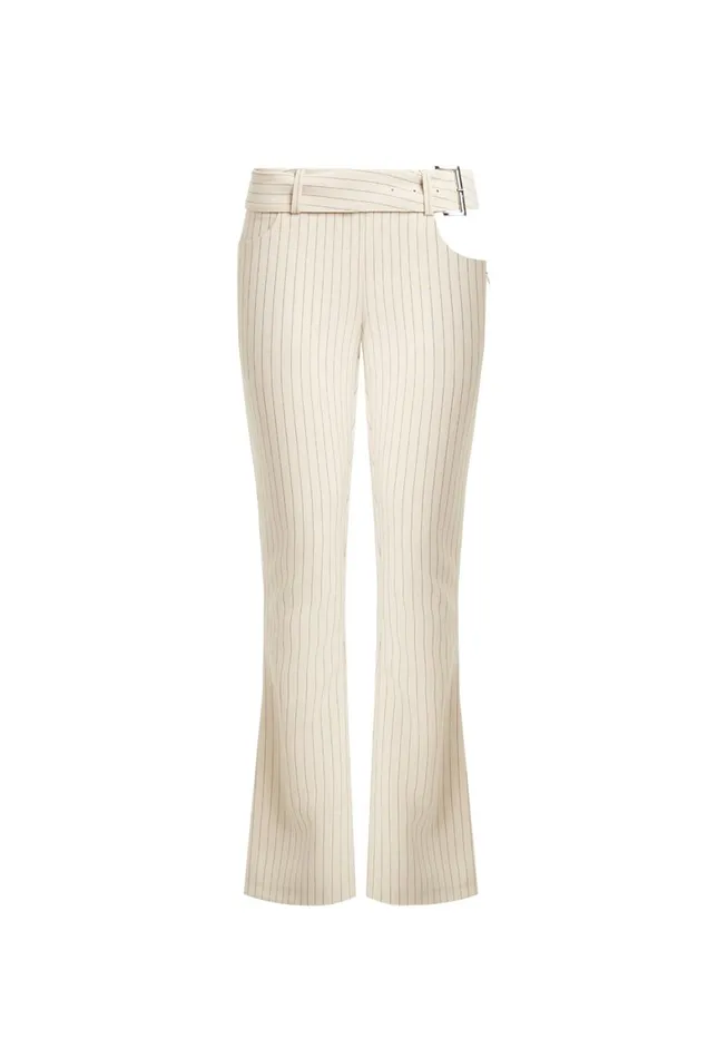 Lioness Fashion YVES PANT Cream Pinstripe Women Pants
