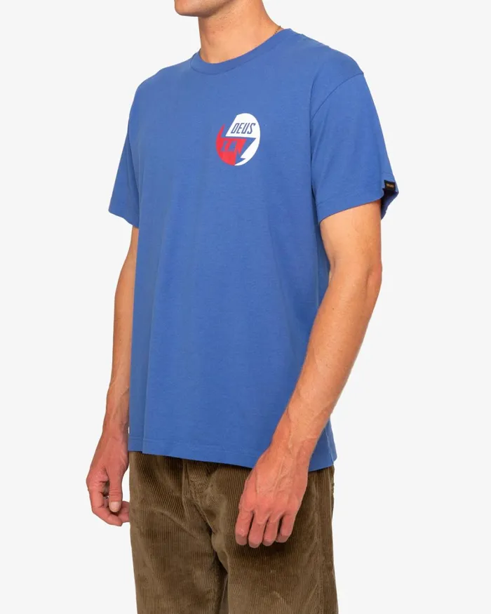 Men 224 Volts Tee 8211 True Blue Deus Ex Machina Tees Men 224 Volts Tee 8211 True Blue Deus Ex Machina Tees