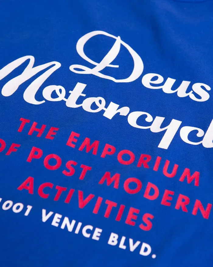 Men 224 Volts Tee 8211 True Blue Deus Ex Machina Tees Men 224 Volts Tee 8211 True Blue Deus Ex Machina Tees