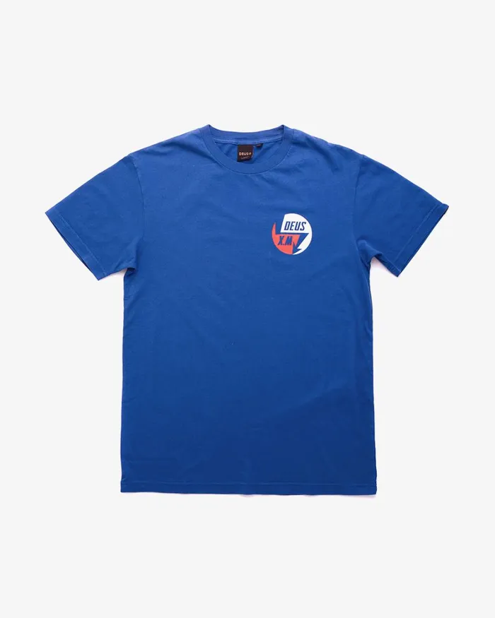 Men 224 Volts Tee 8211 True Blue Deus Ex Machina Tees Men 224 Volts Tee 8211 True Blue Deus Ex Machina Tees