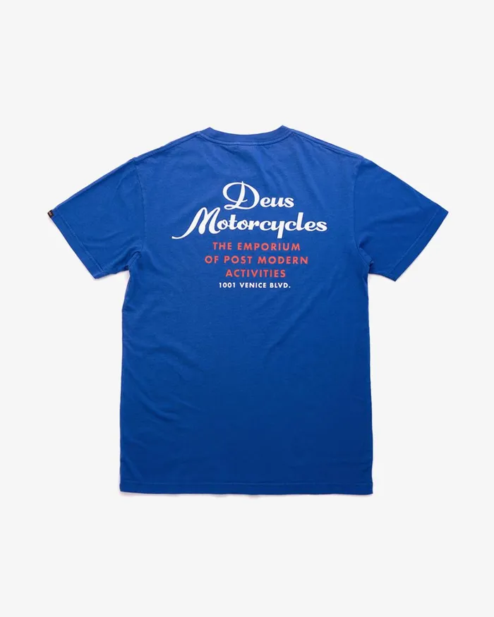 Men 224 Volts Tee 8211 True Blue Deus Ex Machina Tees Men 224 Volts Tee 8211 True Blue Deus Ex Machina Tees
