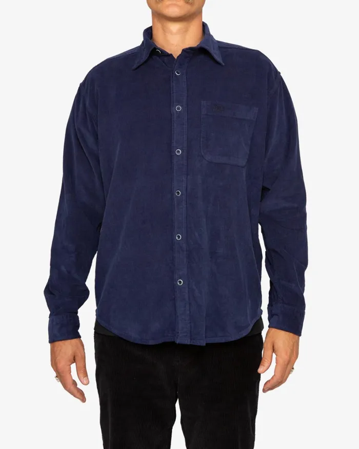 Men Allan Cord Shirt 8211 Navy Deus Ex Machina Shirts