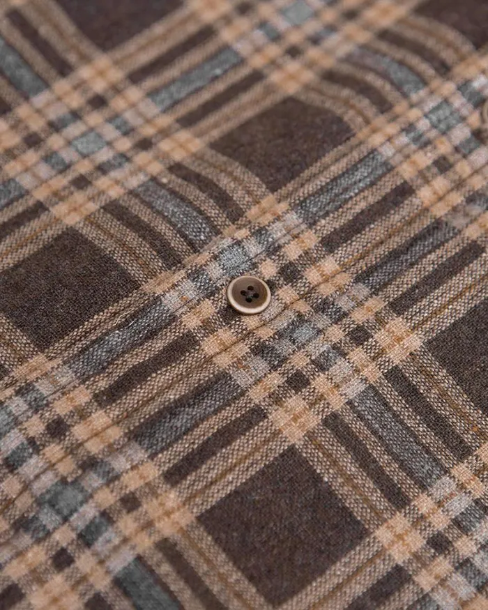 Men Allan Flannel Shirt 8211 Choc Brown Deus Ex Machina Shirts Men Allan Flannel Shirt 8211 Choc Brown Deus Ex Machina Shirts