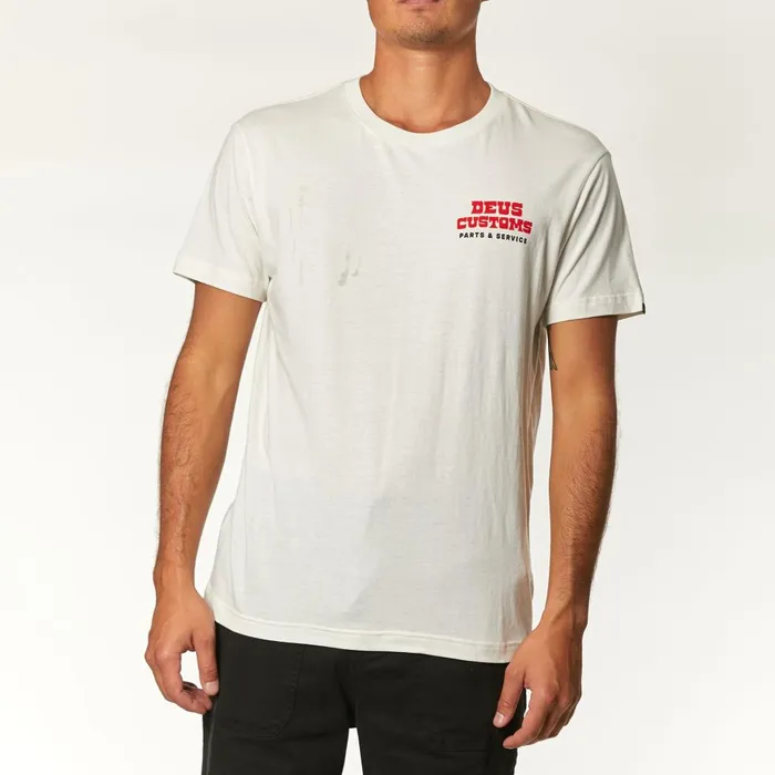 Men Automatica Tee 8211 Vintage White Deus Ex Machina Tees Men Automatica Tee 8211 Vintage White Deus Ex Machina Tees