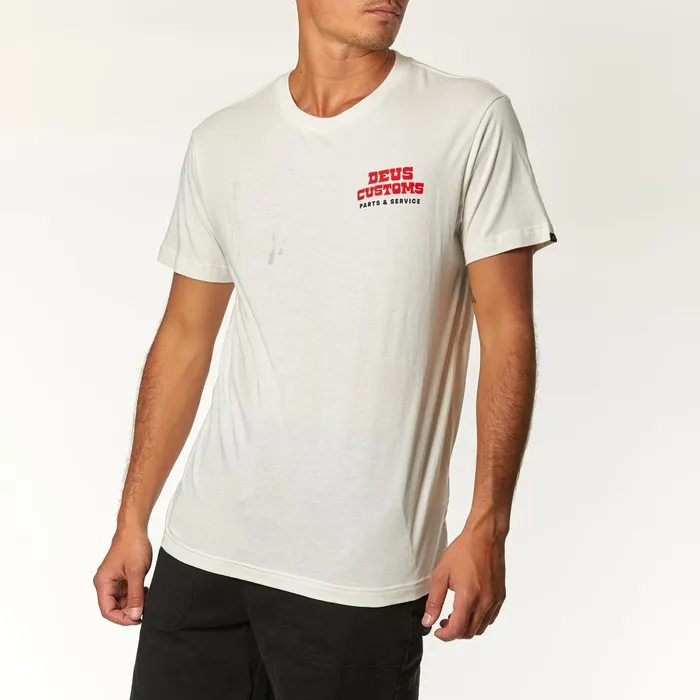 Men Automatica Tee 8211 Vintage White Deus Ex Machina Tees Men Automatica Tee 8211 Vintage White Deus Ex Machina Tees