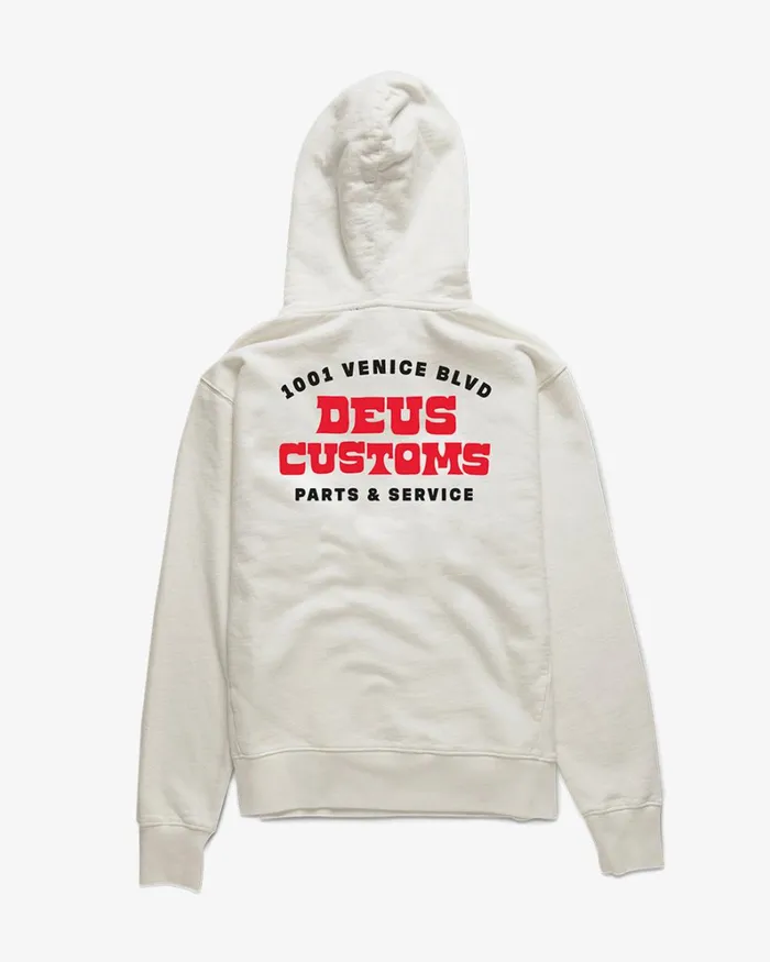 Men Automatica Zip Hoodie 8211 Vintage White Deus Ex Machina HoodiesFleece Men Automatica Zip Hoodie 8211 Vintage White Deus Ex Machina HoodiesFleece