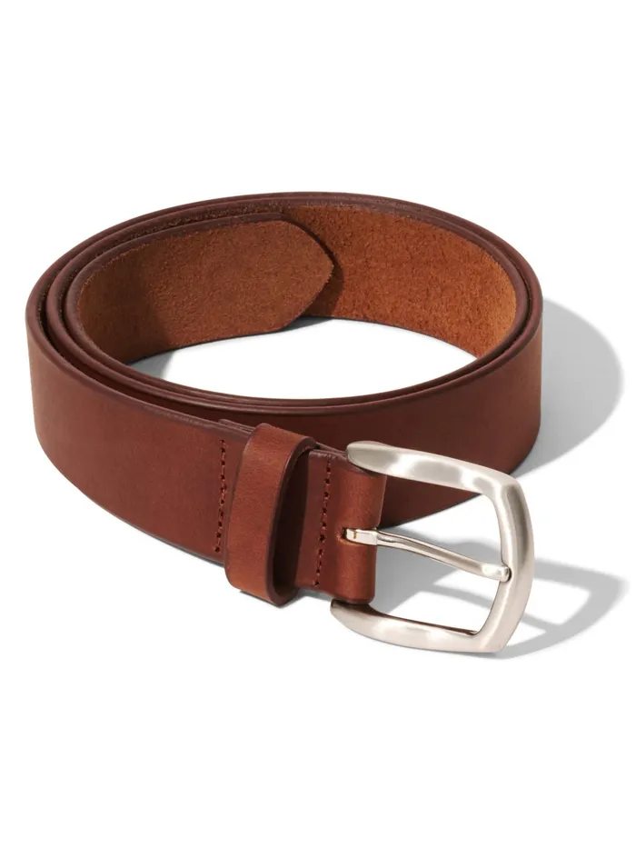 Men Belts Faherty Leather Belt Brown