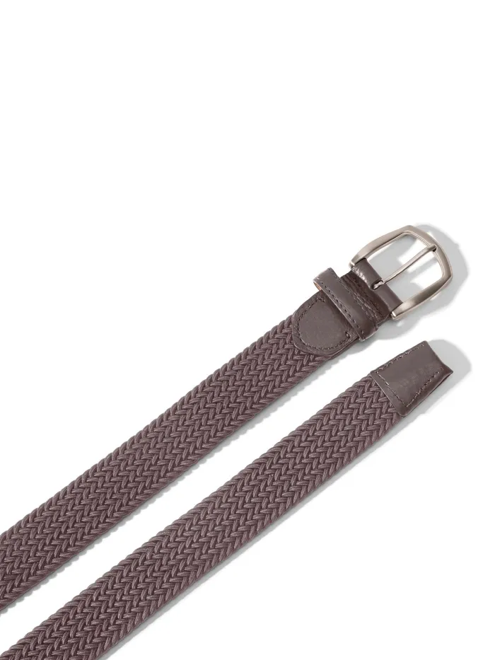 Men Belts Faherty Stretch Woven Belt Grey32