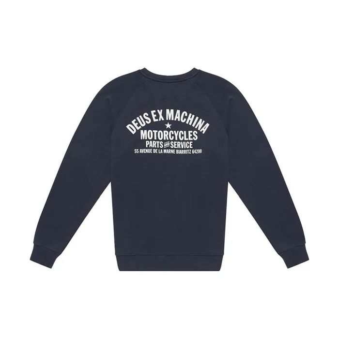 Men Biarritz Address Crew 8211 Navy Deus Ex Machina HoodiesFleece