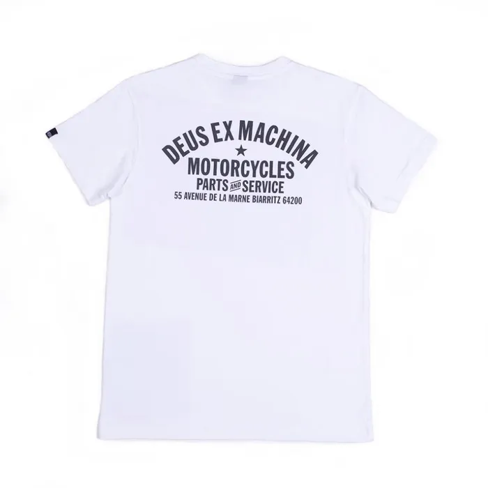 Men Biarritz Address Tee 8211 White Deus Ex Machina Tees