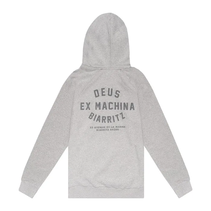 Men Biarritz Hoodie 8211 Grey Marle Deus Ex Machina HoodiesFleece Men Biarritz Hoodie 8211 Grey Marle Deus Ex Machina HoodiesFleece