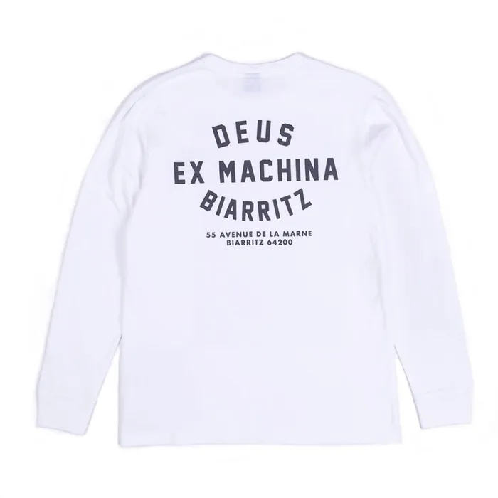 Men Biarritz Long Sleeve Tee 8211 White Deus Ex Machina Tees