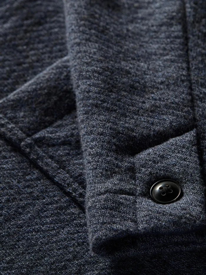Men Blazers Faherty Inlet Knit Blazer Deep Navy Melange Men Blazers Faherty Inlet Knit Blazer Deep Navy Melange