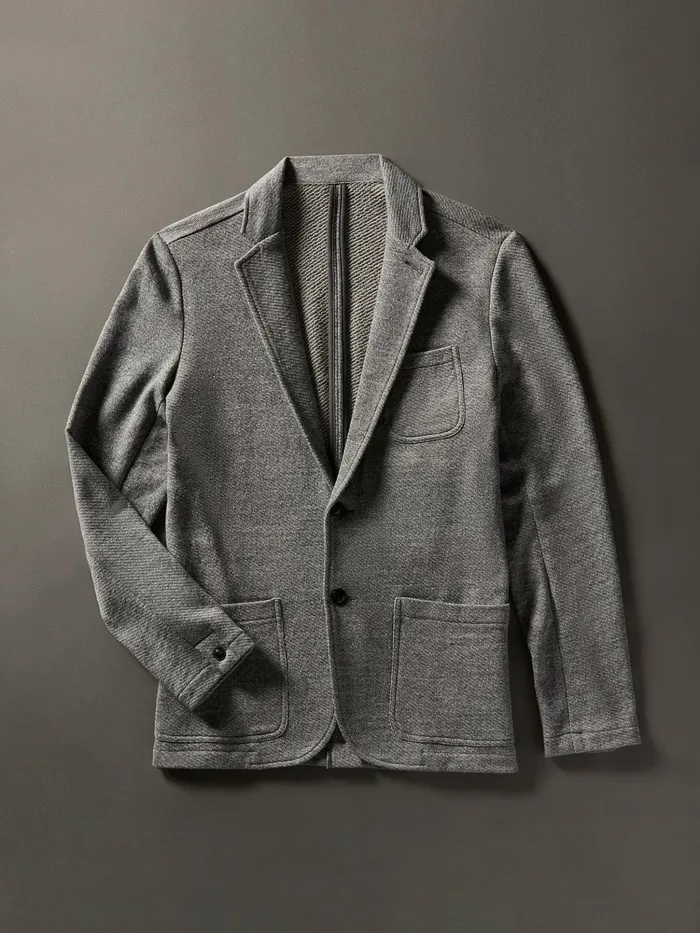 Men Blazers Faherty Inlet Knit Blazer Medium Grey Melange