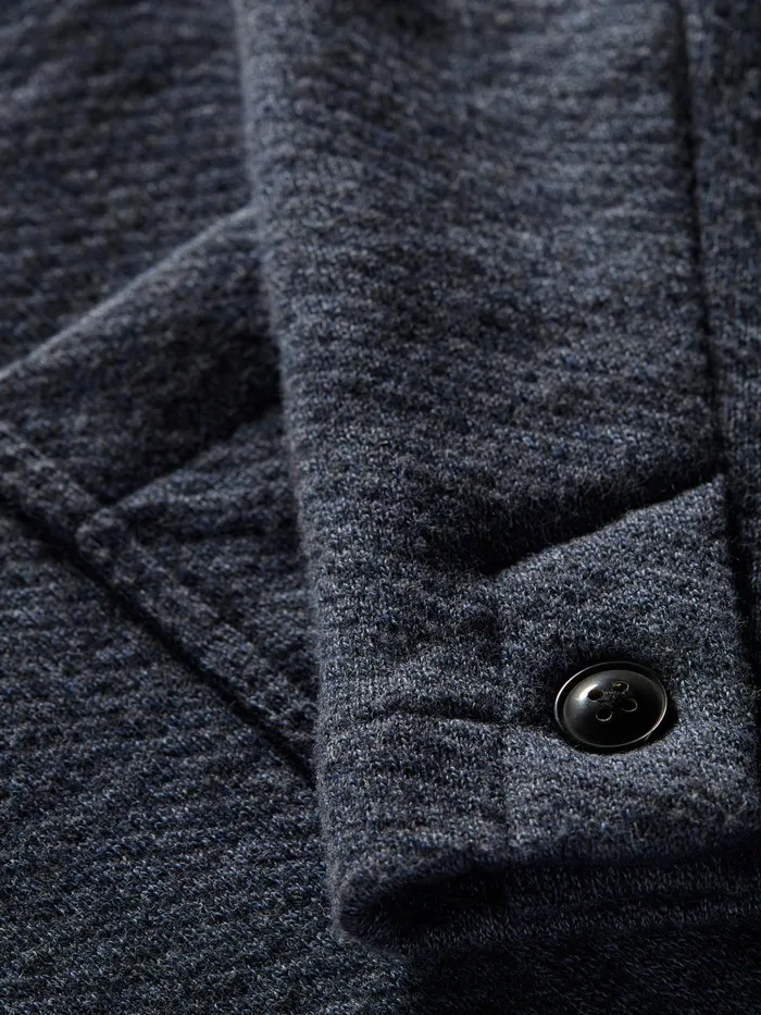 Men Blazers Faherty Inlet Knit Blazer Short Deep Navy Melange