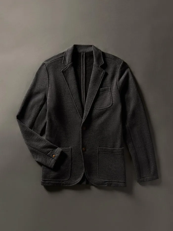 Men Blazers Faherty Inlet Knit Blazer Tall Black Sky Melange