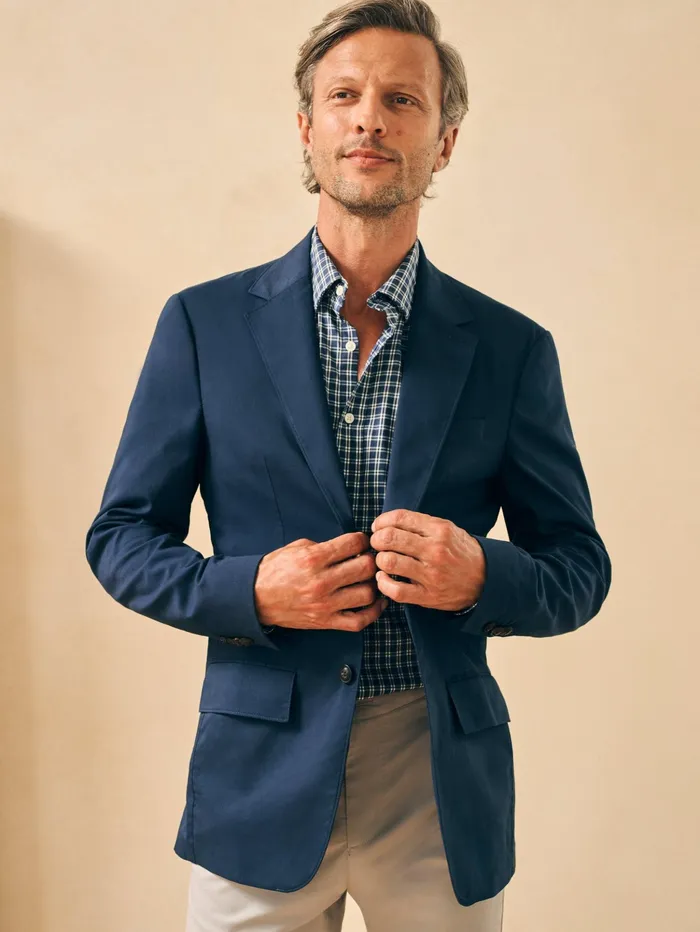 Men Blazers Faherty Movement Blazer Navy
