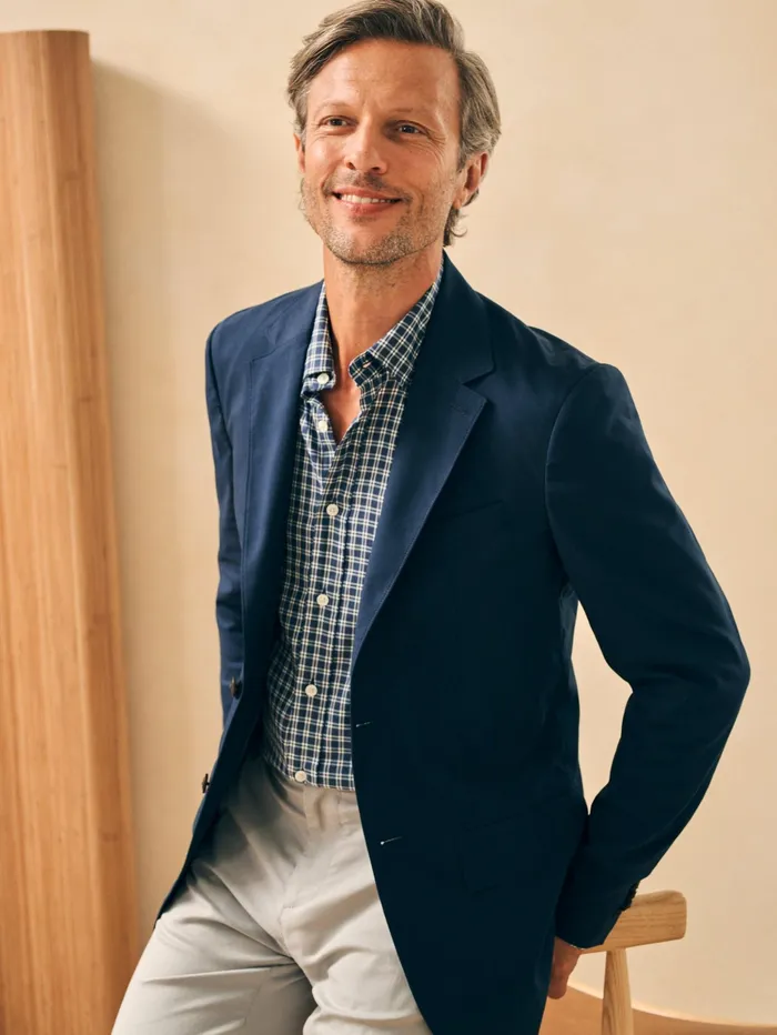 Men Blazers Faherty Movement Blazer Navy