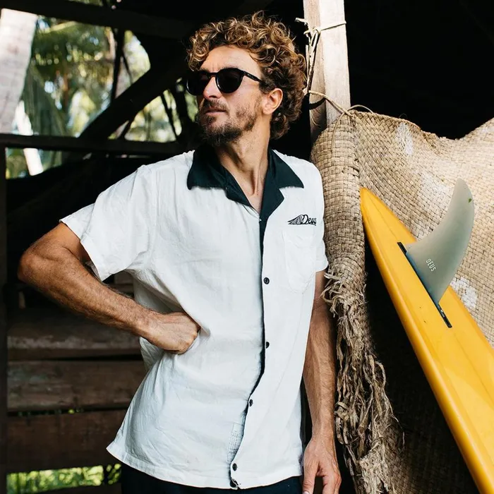 Men Bonnieville Shirt 8211 Vintage White Grey Deus Ex Machina Shirts Men Bonnieville Shirt 8211 Vintage White Grey Deus Ex Machina Shirts