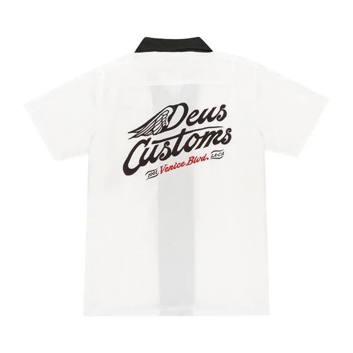 Men Bonnieville Shirt 8211 Vintage White Grey Deus Ex Machina Shirts Men Bonnieville Shirt 8211 Vintage White Grey Deus Ex Machina Shirts