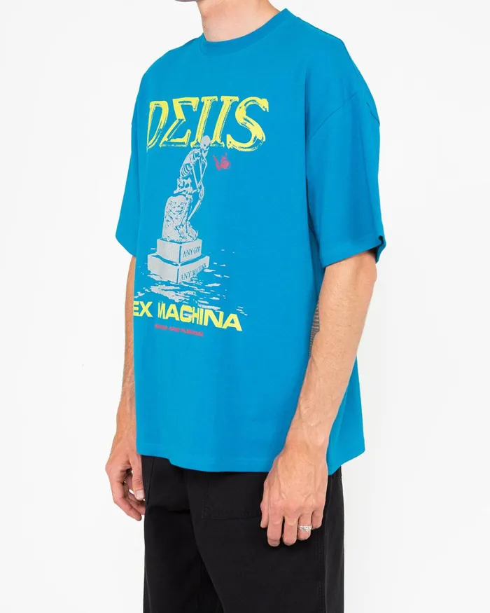 Men Brain Power Tee 8211 Turkish Blue Deus Ex Machina Tees Men Brain Power Tee 8211 Turkish Blue Deus Ex Machina Tees
